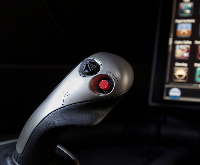 A Symmetry Flight Deck sidestick.