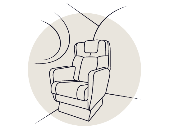 Cabin seat icon
