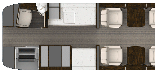 Rendering of Forward Galley aircraft floorplan