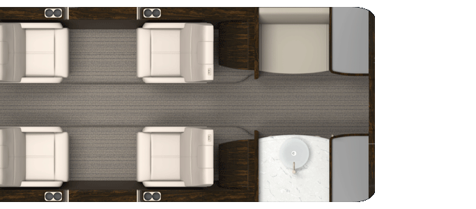 8-Passenger Seating render