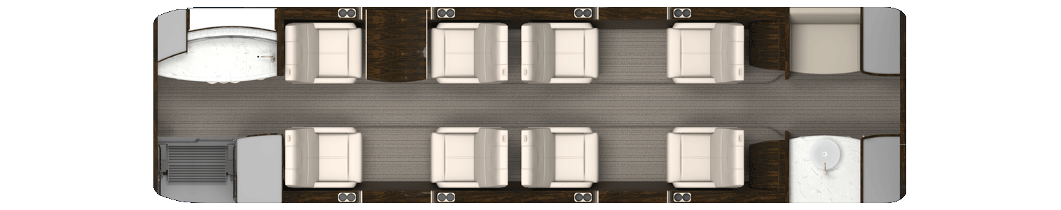 8-Passenger Seating render