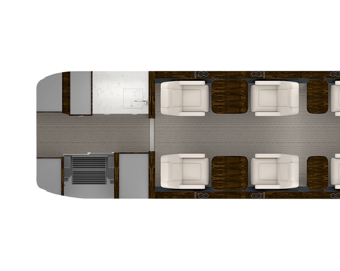 Floor plan with twelve single-person chairs