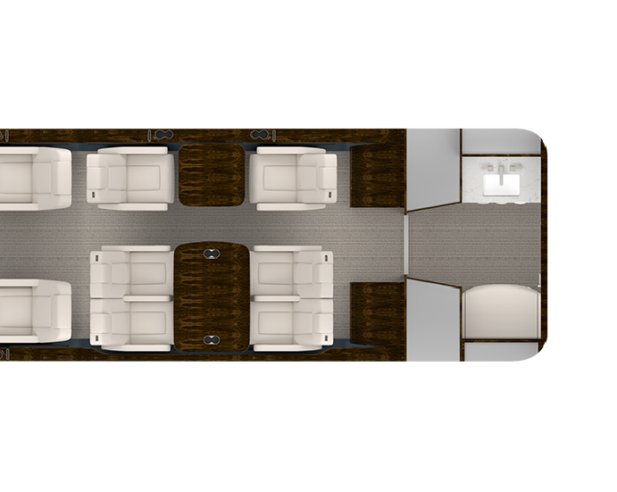 Floor plan with twelve single-person chairs