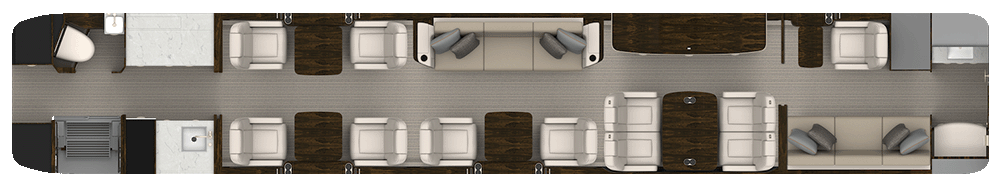 Forward Galley with 4 Living Areas